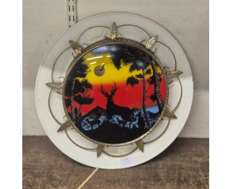A vintage stag wall light 
