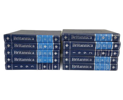 Encyclopedia Britannica, The New 15th Edition, in blue, 35 volumes, generally good overall condition, published 1974,&nbsp;