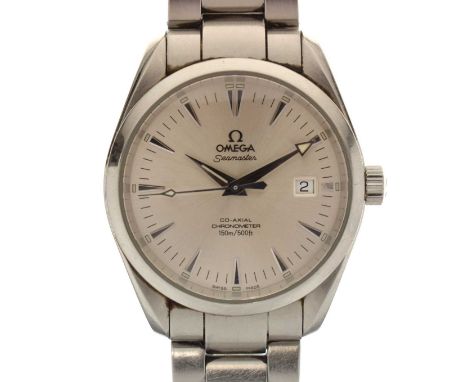 Omega - Gentleman's Seamaster Aqua Terra Chronometer bracelet watch, ref. 25033000, the silvered dial with applied isoceles h