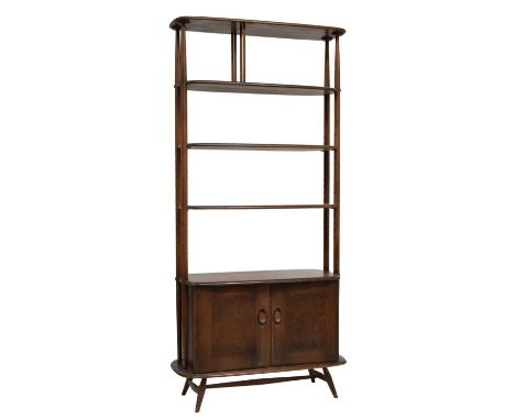 Lucian Ercolani for Ercol Furniture, ‘Giraffe’ dark elm room divider, model 363, 35cm x 89cm x 190cm