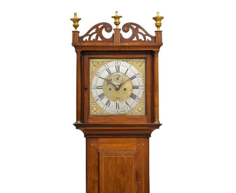 George III walnut-cased 8-day brass dial longcase clock, William Mayhew, Woodbridge [Suffolk], (1725-1791), the 12-inch squar