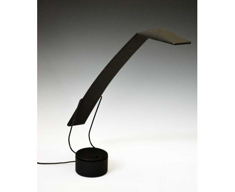 Mario Barbaglia and Marco Colombo for Italiana Luce, Italy - 'Dove' adjustable desk lamp in black finish, the articulated lig