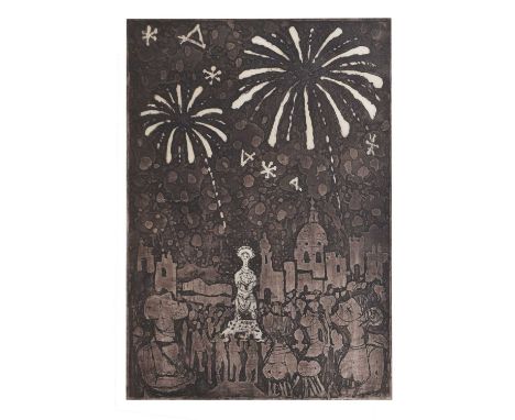 Julian Trevelyan (1910-1988) - Limited edition etching - ‘Carnival’ (from the 'Malta Suite', 1959), titled, signed and number