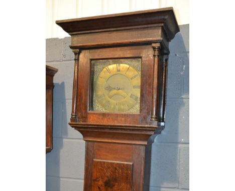 An 18th Century and later oak cased longcase clock with a thirty hour movement, the brass dial inscribed 'Henry Deykin, Worce