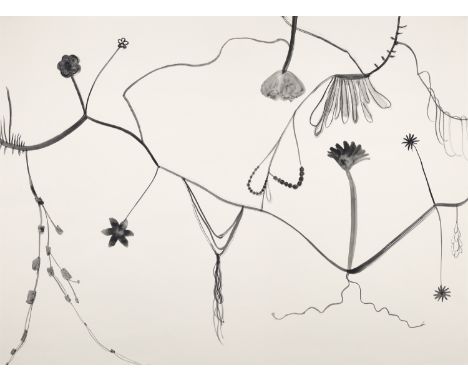 Silvia Bächli (Baden 1956 – lebt in Basel, Paris und Karlsruhe). Ohne Titel. 1998Gouache auf Papier. 60&nbsp;×&nbsp;80&nbsp;c