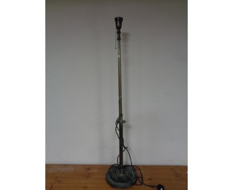 An Art Deco brass standard lamp 