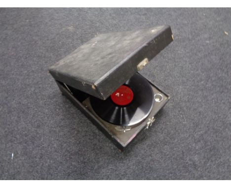 A Colombia Grafonola record player in box  