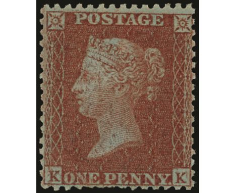 1855 1d Red brown Pl.23. (Wmk. Small Crown, Alphabet 3) A very fine unused o.g. well centred example lettered KK showing the 
