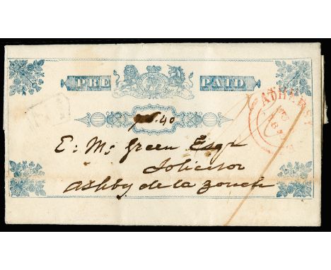 1840 "Buchanan" Prepaid Private Lettersheet. Very fine example of the second type lettersheet dated in central panel "7.6.40"