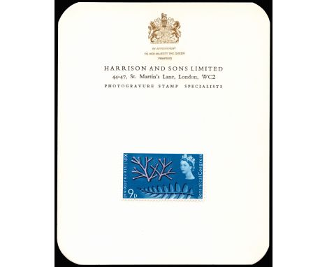 1964 9d Botanical congress. Very fine essay depicting ferns, printed in blue, lilac and black, perforated 15x14 on gummed unw