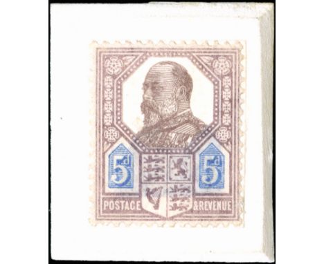 1901 5d Composite “Paste Up“ essay of the Victorian “Jubilee“ series. A spectacular Series “B“ essay with a lithographed quar