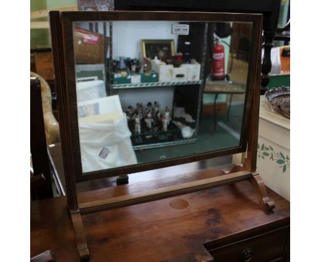 A table top mahogany &amp; inlaid mirror