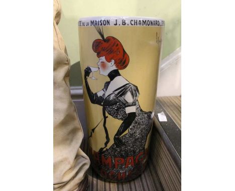 A ceramic stick stand, with French design advertising print&nbsp;