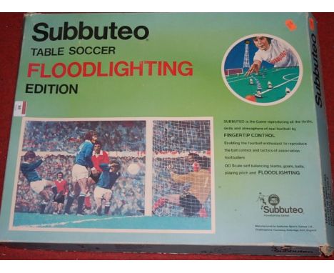 A boxed Subbuteo table soccer floodlighting edition set