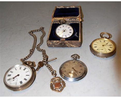 A circa 1900 engine turned silver pocket watch, maker to the Royal Observatory Sir John Bennett, 65&54 Cheapside, London, tog