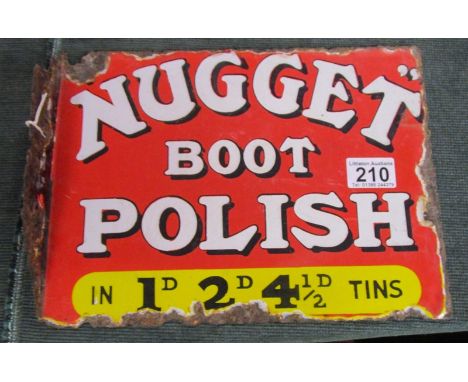 Double sided Enamel sign - Nugget Boot Polish