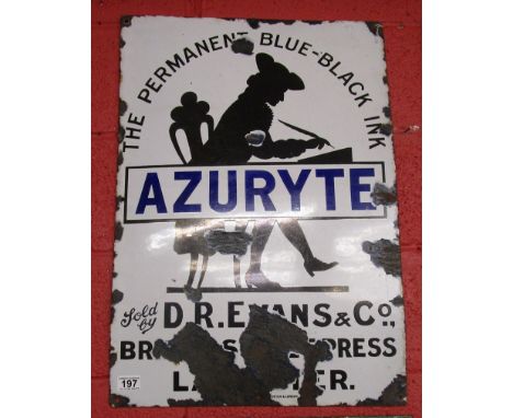 Enamel sign - Azuryte
