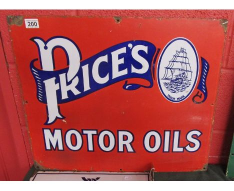Enamel sign - Price's motor oils
