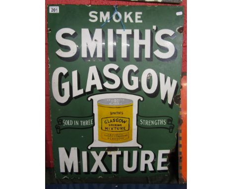 Enamel sign - Smith Glasgow Mixture