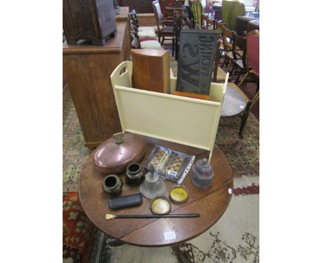 Collectables to include early copper hot water bottle