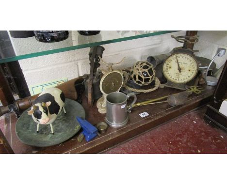 Shelf of collectables to include yoke