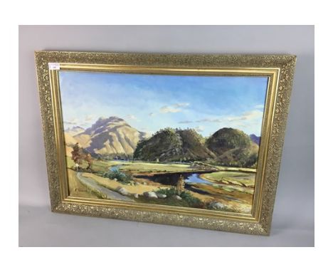 * R. THOMSON, GLEN ELCHAID, WESTER ROSS oil on canvas, signed 46cm x 64cm Framed