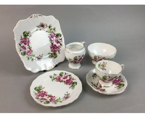 ROYAL STANDARD RAMONA TEA SERVICE, comprising six trios, cream, sugar and sandwich plate