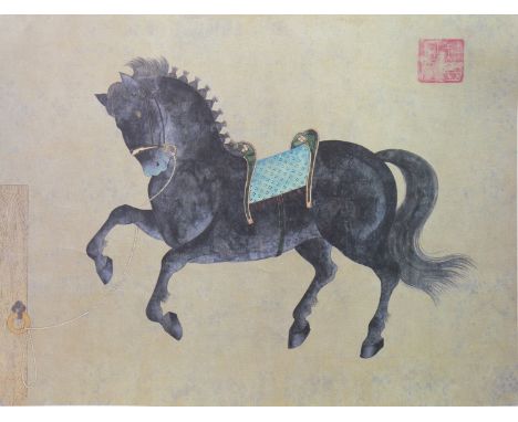 * JANE CARROLL, BLACK HORSE lithograph, signed and numbered 322/400 50.5cm x 67cm Unframed
