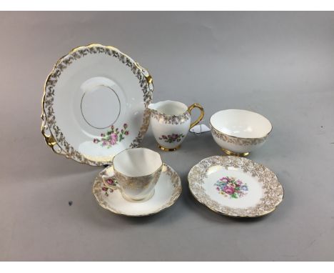ROSYLN FLORAL &amp; GILT TEA SERVICE, along with other part tea services