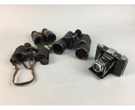 CARL ZEISS JENA DEKAREM 10 X 50 BINOCULARS IN CASE, along with Bausch &amp; Lomb Optical Co Military Stereo 6 x 30 glasses in