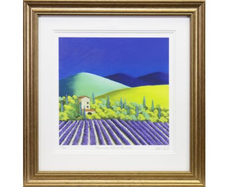 * STELLA PARSLOW (BRITISH b 1950), LAVENDER PLATEAU serigraph, signed, titled and numbered 405/745 26cm x 26.5cm Mounted, fra