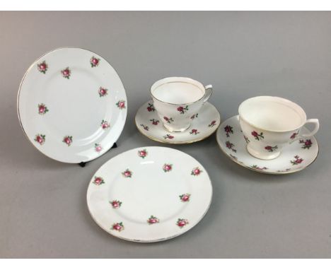 COLCLOUGH PART TEA SERVICE, with pink floral and gilt decoration, along with a similarly decorated Duchess part tea service a