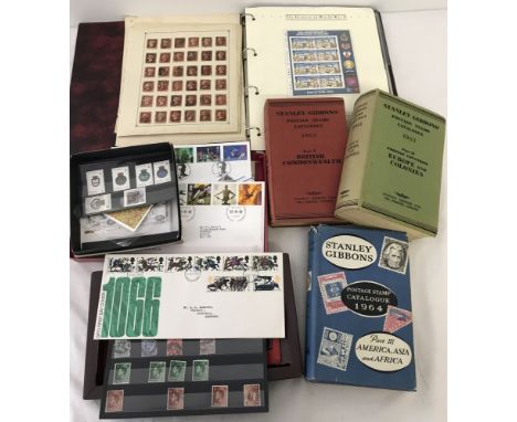 A collection of antique & modern British & World stamps. To include 36 Victorian penny reds, military, space exploration and 