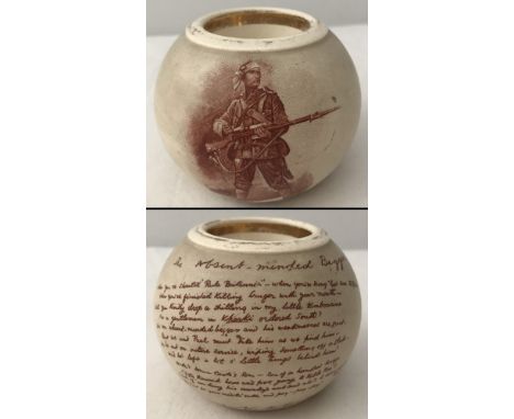 A MacIntyre, Burslem ceramic Boer War era match striker. With "A Gentleman in Khaki" by R.Caton Woodville, 1899, on one side 