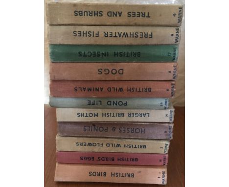 11 vintage Observer books on wildlife, wild flowers and animals. Comprising British Birds, British Bird's Eggs, British Wild 