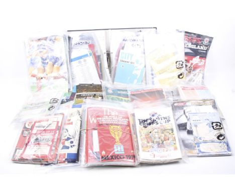A large collection of Football programmes. Noting mainly English first division and England International interest. 