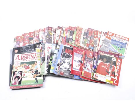 A collection of Arsenal programmes from the 1950s onwards. Including 1952 FA cup final, Carling Cup finals, Premier League an