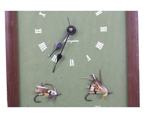 Three fishing related collectables. Comprising two black and white photographs, both depicting gentlemen fishing, largest 38c