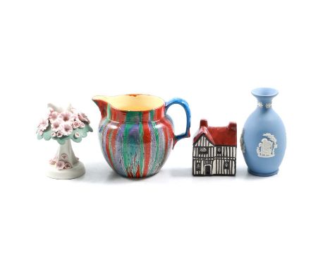 Mixed ceramics, to include Clarice Cliff Bizarre Delecia jug; Royal Worcester Evesham pattern large tureen and three lidded s