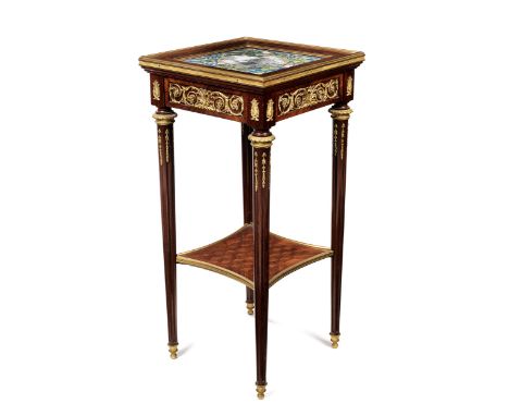 François Linke, 1855 – 1946, zug.TISCH IM LOUIS XVI-STIlHöhe: 74,5 cm.Breite: 30 cm.Tiefe: 30 cm. Paris, 19. Jahrhundert.Ganz