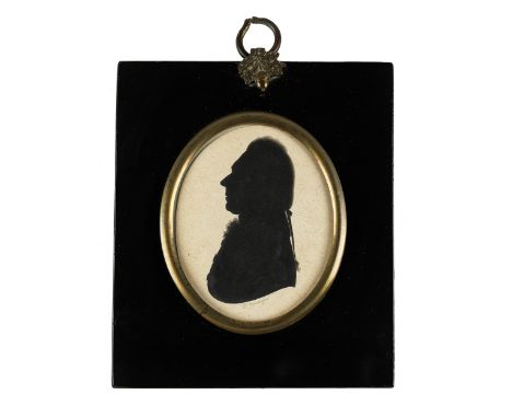 John M. Field, 1772 – 1848Silhouette, Papier, Tusche. 85 x 60 mm. 1804. Silhouetten Portrait des Graf Semyon Romanovich Voron