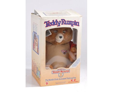 1985 Worlds of Wonder 'Teddy Ruxpin', distributed by Mattel, in original box with tape and book