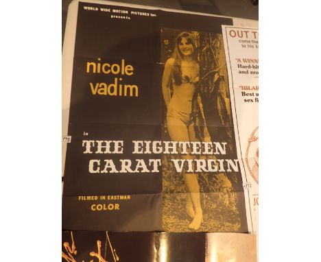 Original USA one sheet adult cinema poster The Eighteen Carat Virgin 104 x 68 cm