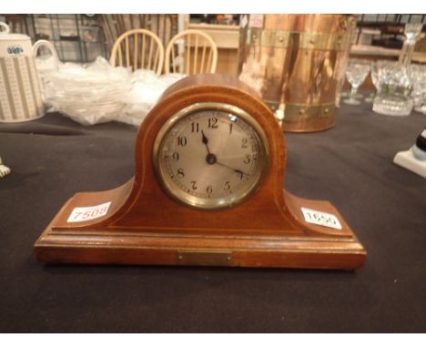 1920s Napoleon mahogany cased mantel clock with boxwood inlay ( with key ) 