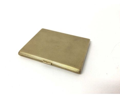 9ct gold cigarette case, with engine turned decorationWeighs 123g