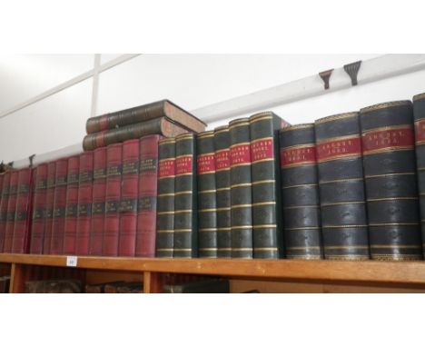 A collection of Victorian bound magazines and similar vols (top shelf)