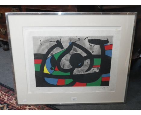 Joan Miro: 'Lezard aux Plumes d'or X' coloured print No. 15/20