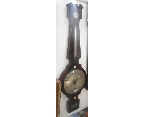 A George III wheel barometer, by L Balerna Halifax
