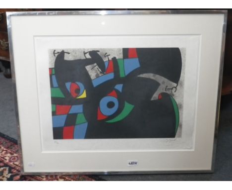 Joan Miro: Les Lezard aux Plumes D'Or VI', coloured print, signed and No. 15/22