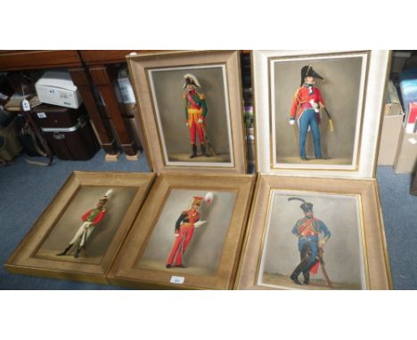 John Berry: A portrait of a Major General in the British Army, circa 1815, oil on canvas and four other similar military port
